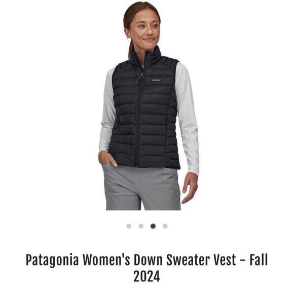 Patagonia Women’s Down Sweater Vest, Black, Size M P17 - Picture 1 of 9